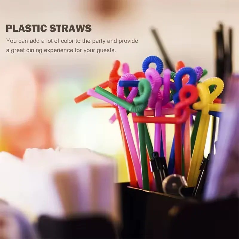 Cannucce Plastica Pieghevoli 24 Cannucce Di Plastica Ricurve Riutilizzabili - Cannucce Colorate Per Bambini, Feste, Picnic E Matrimoni Cannucce Feste Creative