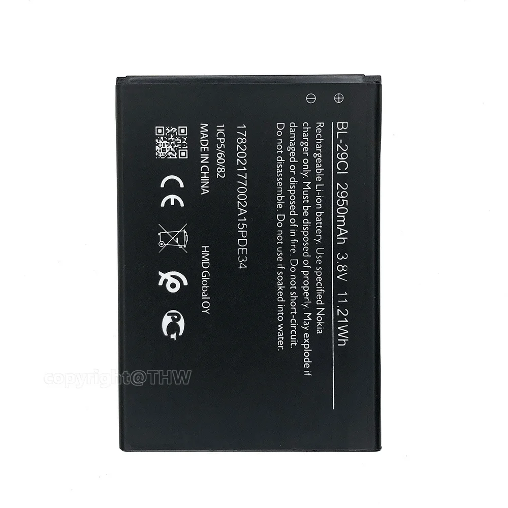 1PCS 2PCS BL-29CI BL 29CI BL29CI 2950mAh New Battery For Nokia C10 BL-29CI High Quality Batteries
