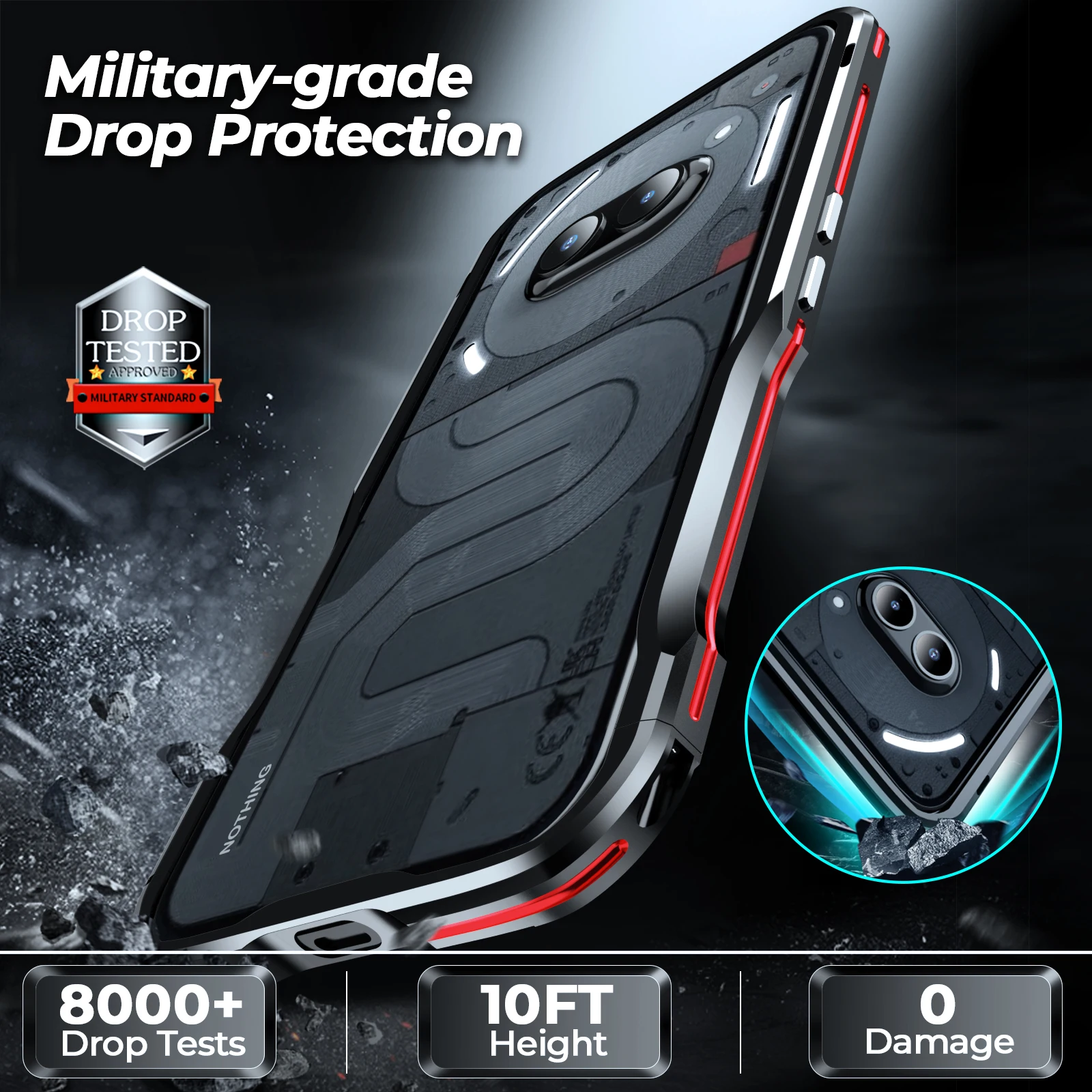 Premium Aluminum Shockproof Luxury Metal Bumper Phone Case