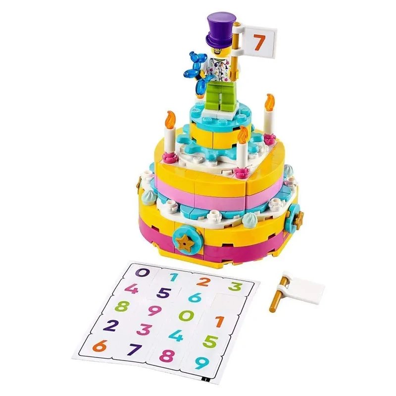 LEGO 40382 Birthday Cake Set Minifigure and Sticker Sheet for