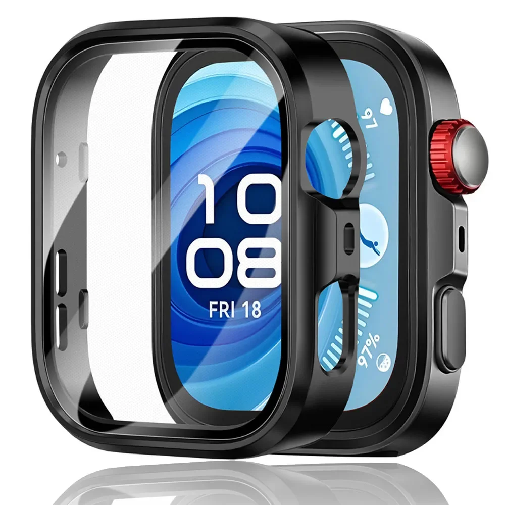 Full Coverage Protective Bumper Case with Screen Protector for Smartwatches - Anti-Scratch Accessory