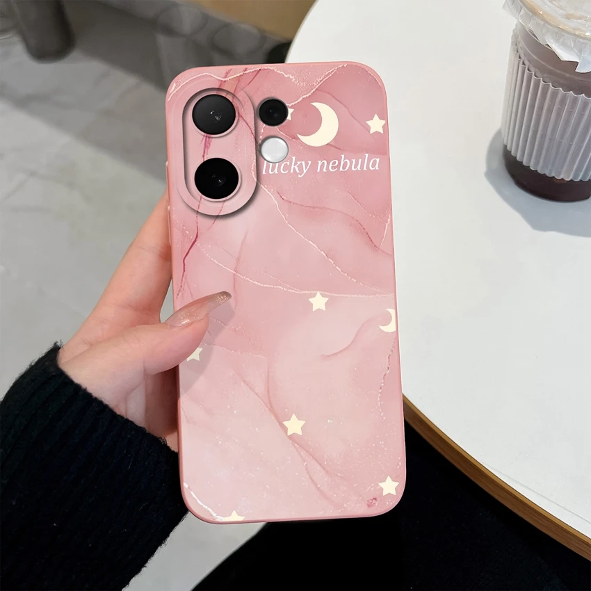 Beautiful Clouds Pattern Liquid Silicone Soft Back Phone Case - Anti-Slip Bumper