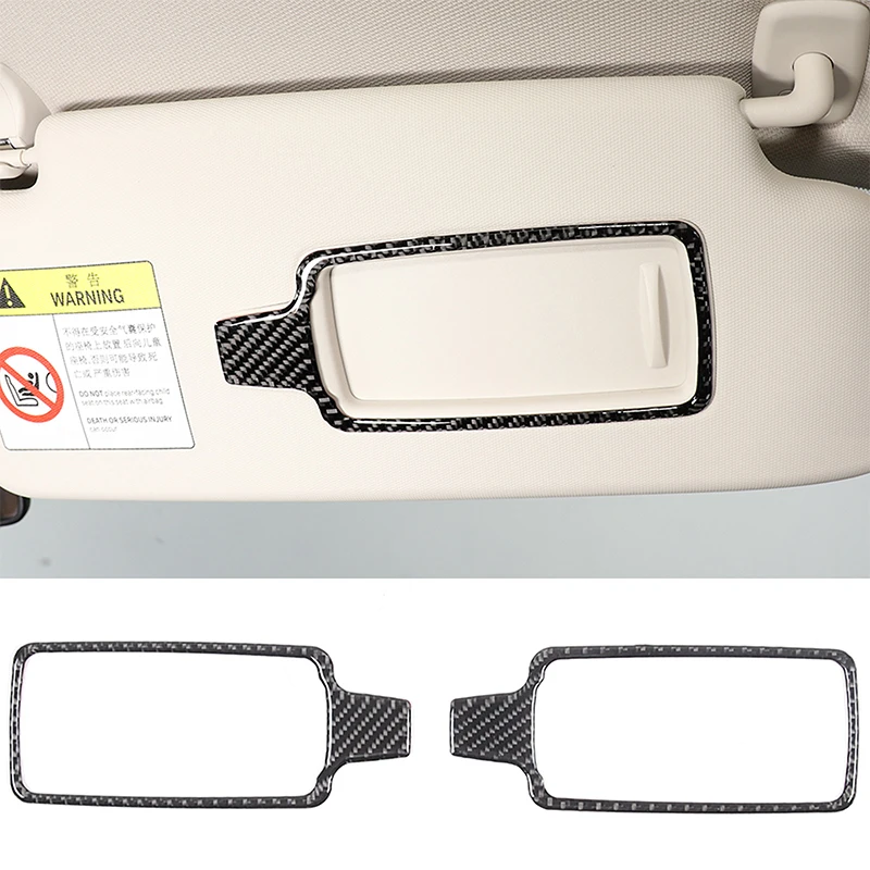 

For BMW X1 IX1 U10 U11 2023-2024 Car Front Vanity Mirror Panel Trim Sticker Soft Carbon Fiber Interior Accessories