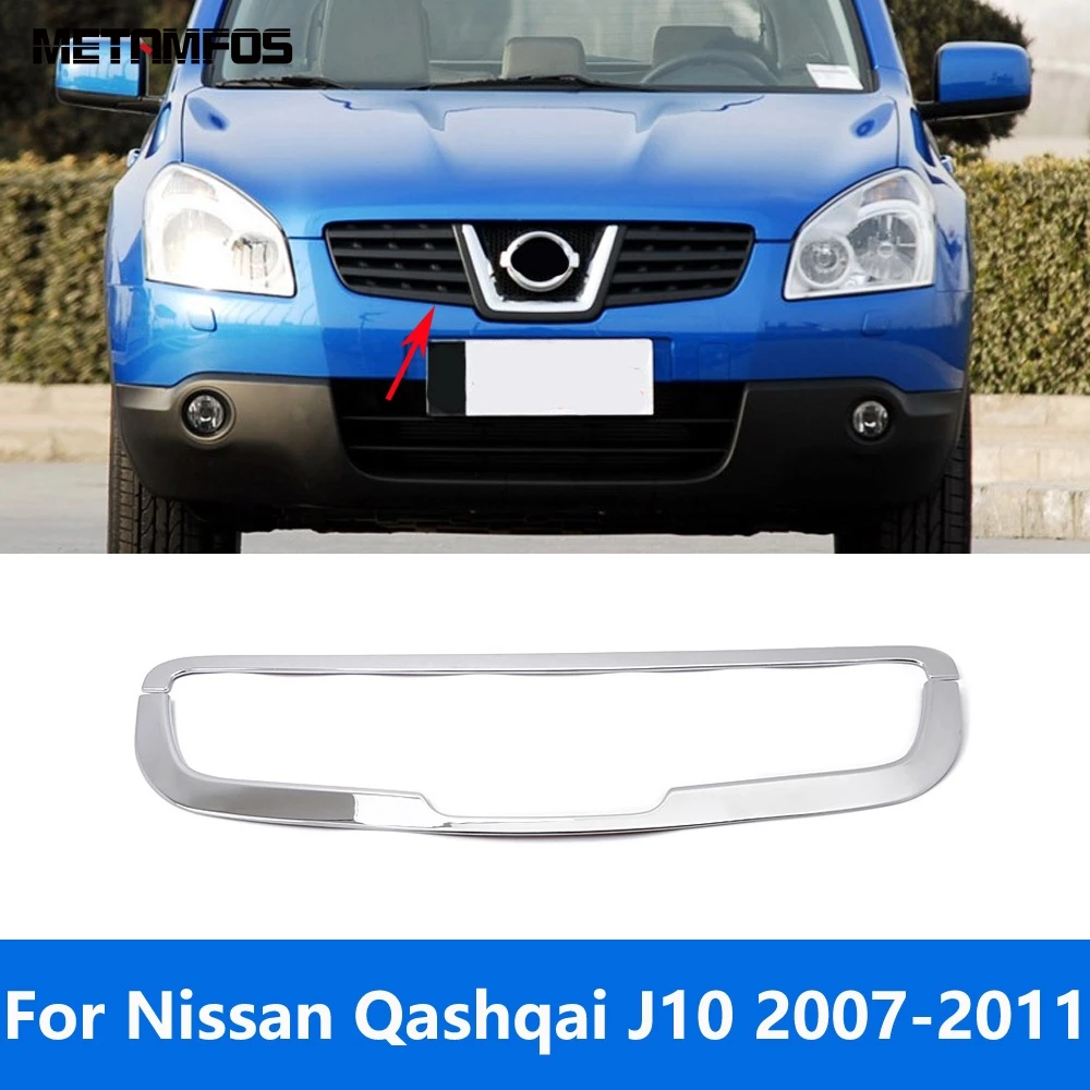 

For Nissan Qashqai J10 2007 2008 2009 2010 2011 Chrome Front Mesh Grille Grill Cover Trim Frame Sticker Accessories Car Styling