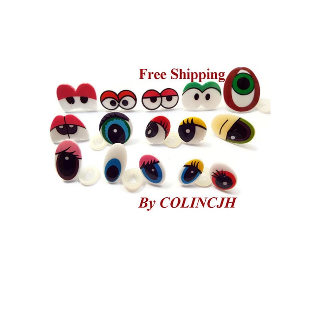 Plastic Safety Eyes and Noses with Washers 570 Pcs Craft Doll Eyes and  Teddy Bear Nose for Amigurumi Crafts Crochet Toy and Stuffed Animals  (Assorted Sizes) Colorful