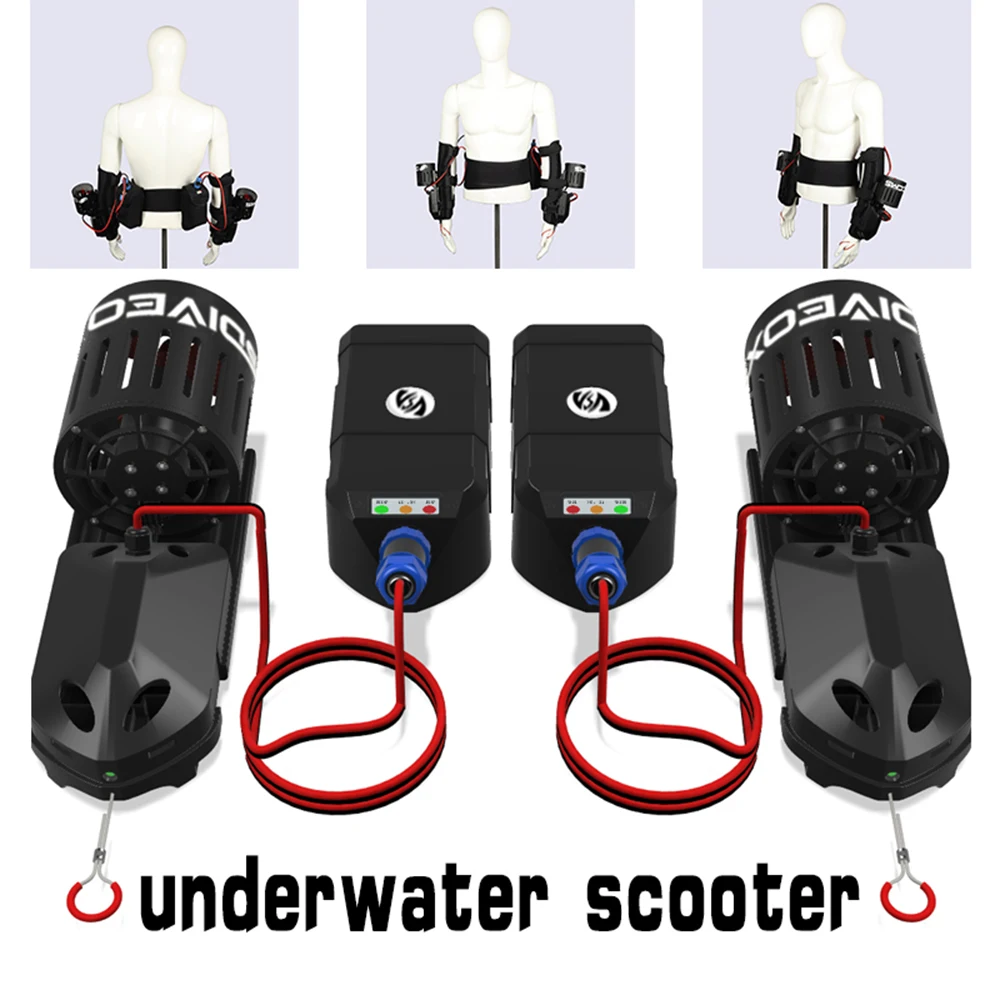 2 Pezzi Scooter Subacquei Elettrici Sea Scooters 20M Impermeabili Per Lo Snorkeling Attrezzatura Per Il Nuoto