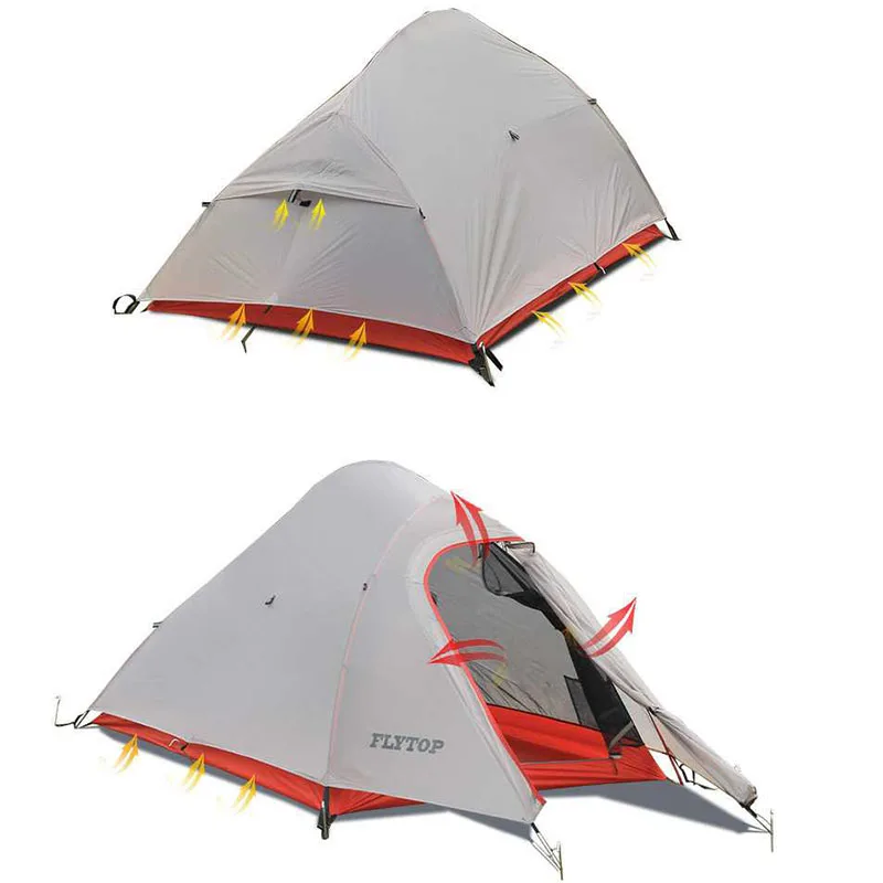 

Ultralight Camping Tent 1/2 Person 40D Nylon Double Layer Waterproof Lightweight Backpacking For Outdoor Hiking Travel Tent