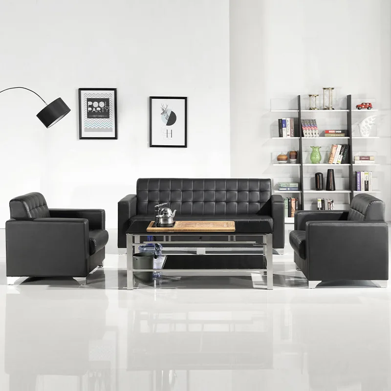 

Офисная мебель, модный VIP-диван, кофейный столик, Комбинированный Кожаный приемник, бизнес, офисный диван