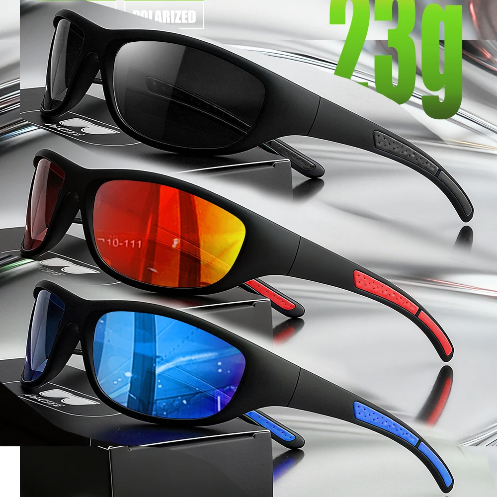 Sport-Sonnenbrille, polarisiert, UV400-Schutz, umlaufend, Radfahren, Fahren, Angeln, Laufen, Bergsteigen, Reisen, Herren und Damen