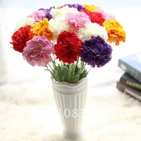 

Bestselling Artificial Carnations Floral Wedding Decoration Party Home Decor Bouquet Flowers цветы исскустветвенные