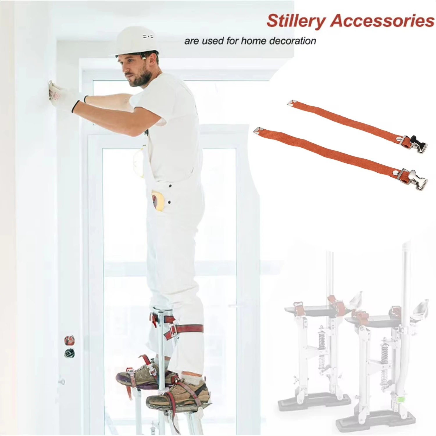 2Pcs Leg Band Straps Drywall Stilts Replacement Parts Upgrade for Improved Street Performance
