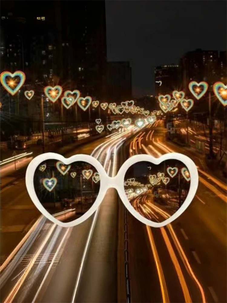 Zweiteilige PC-Liebesbrille, Nachtlichter, Wechsel der Liebe, Spezialeffektbrille, romantisches Geständnis, Online-Promi-Modespiegel. – Detail 4