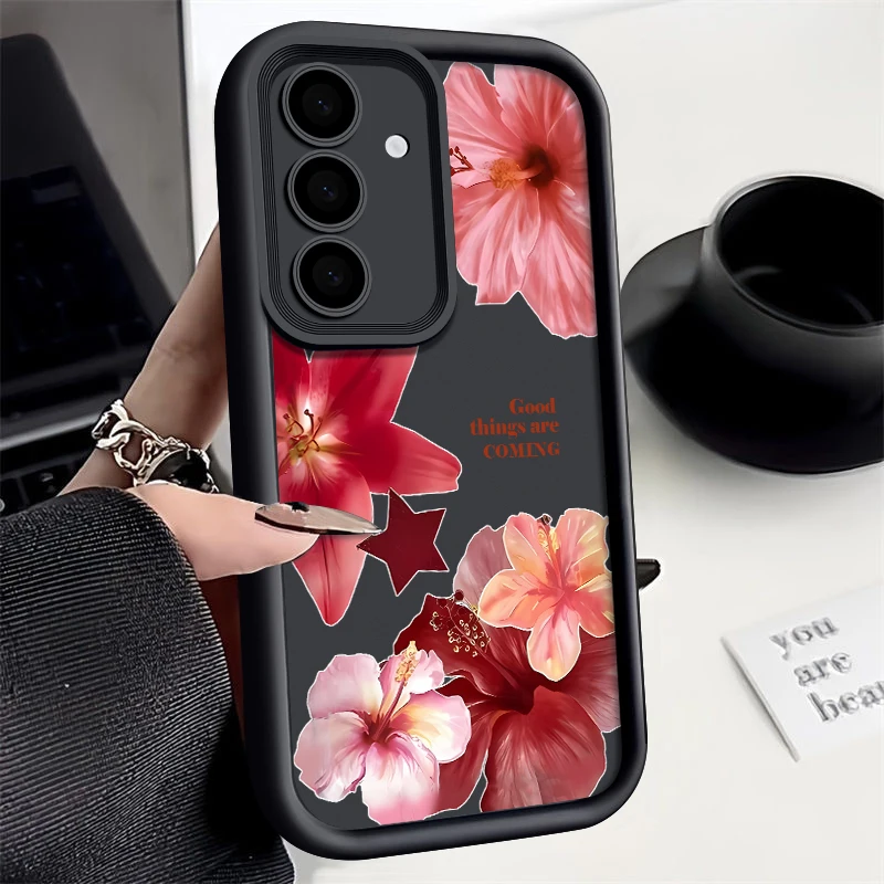 Elegant Flower Pattern TPU Phone Case Cover