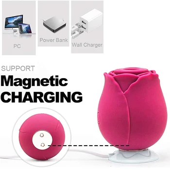 Rose Toy for Women, Sucking Vibrator for Women with 10 Intense Suction, Rechargeable Clit Sucker Nipple Stimulator Sex Toys 3