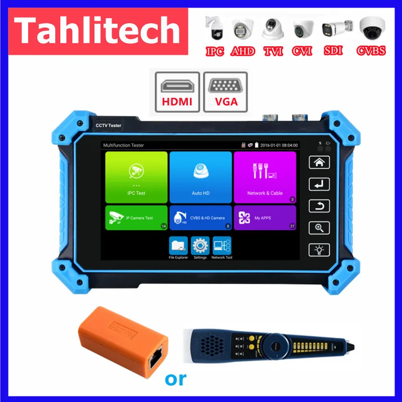

Тестер для камер IPC, 5,4 дюйма, 4K IPC, камера 8 Мп, AHD, CVI, TVI, CCTV тестер с VGA Тестер кабеля HDMI PoE, выходная мощность, IPC тестер