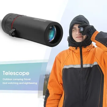 2000x25 HD Monocular Telescope Mini Portable with Mobile Phone Holder for Camping Hunting Birdwatching Telescops Accessorie