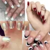 French Manicure Nail Art Designs Stickers, Self-Adhesive Nail Tips Guides for DIY Decoration Stencil Tools 4