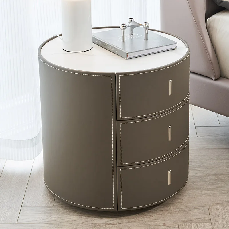 

Wooden Bed Side Table Storage Cabinet Corner Round Unique Luxury Modern Bedside Tables Bedroom Criado Mudo Room Furniture 50MQNS