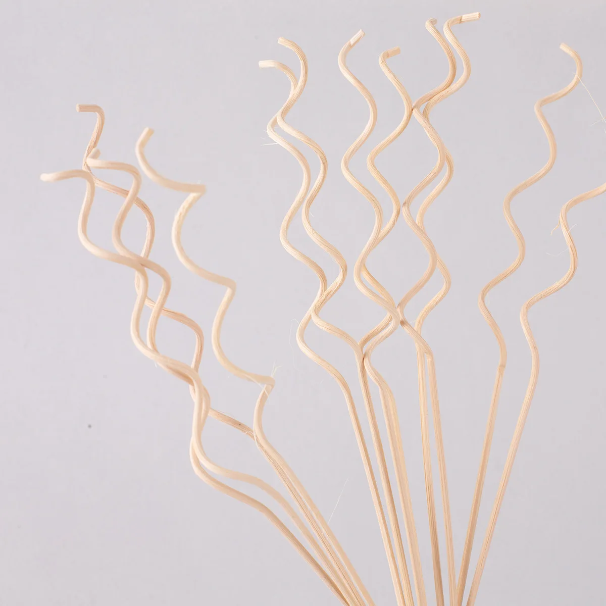 10pcs Long Wavy Diffuser Stick Reed Fragrance Home Fragrance Air Freshener Rattan Natural Color 22cm Replacement Refill Sticks