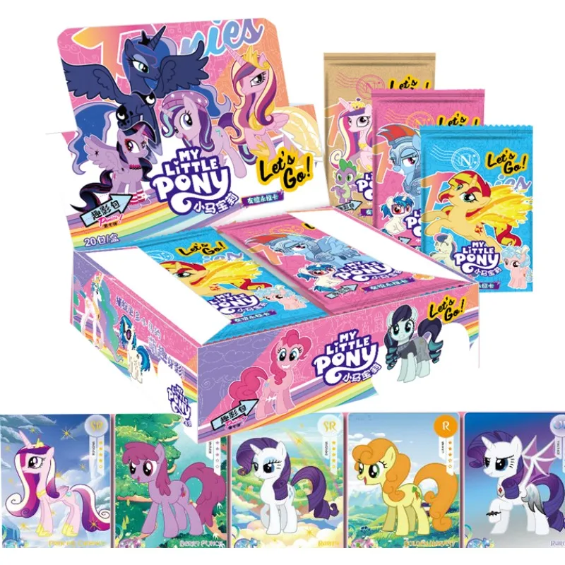 

Genuine My Little Pony Cards Anime Kawaii Twilight Sparkle Rainbow Transparent Flash Collection Cards Hobbies Children's Gifts