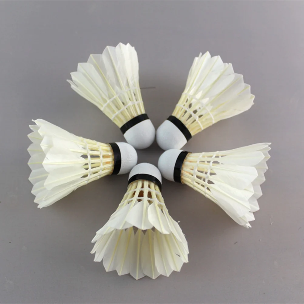 12PC Badminton Birdies Shuttlecocks Resistant to Fight for Playing School Outfit Fitness Sports Activities (White