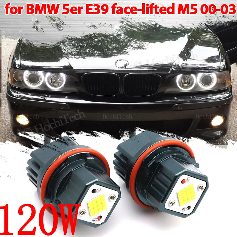 

Лампы для автомобильных фар ангельские глазки, габаритные огни, лампы для BMW 5 серии E39 M5, приподнятые лицом 520i 523i 525i 528i 530i 535i 2000-2003