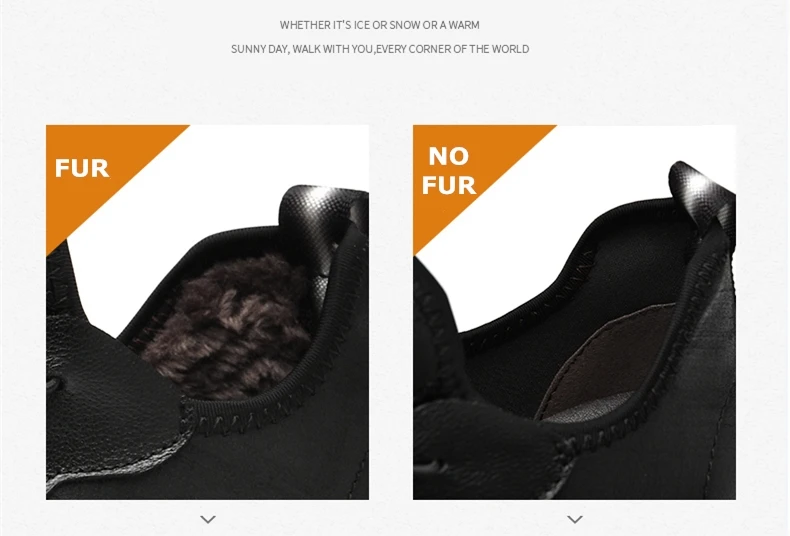 Flache/5 cm Aufzug Männer Schuhe Schwarz Weiches Leder Winter Warme Männer Mokassins Höhe Erhöhen Größere Schuhe Keil Chunky turnschuhe – Detail 5
