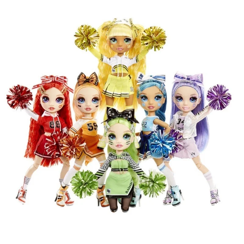 

28cm Hot Rainbow Senior High School Sister Action Figures Toys Multi Style Fashion Dressing Cheerleading Doll Girl Surprise Gift