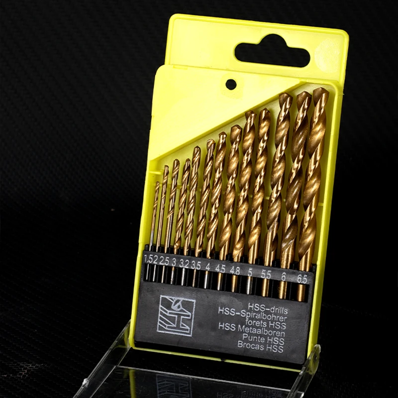 13pcs M35 Cobalt Metal Twist Drill Bit Set Round High Speed Steel Drill
