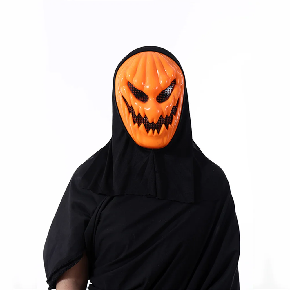 

Halloween Party Pumpkin Scary Mask Plastic Stereoscopic Artificial Pumpkin Head Cover Ghost Festival Headgear Dress Up Gift