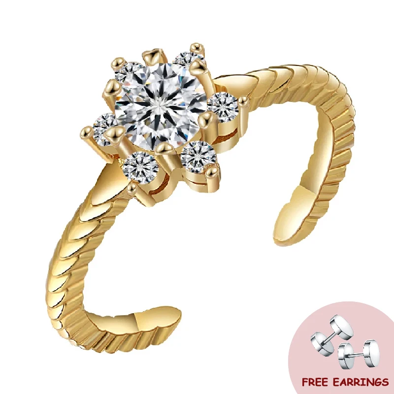 

New Fashion Finger Rings with Zircon Jewelry 925 Silver Accessories for Women Wedding Engagement Promise Bridal Party Gift Ring