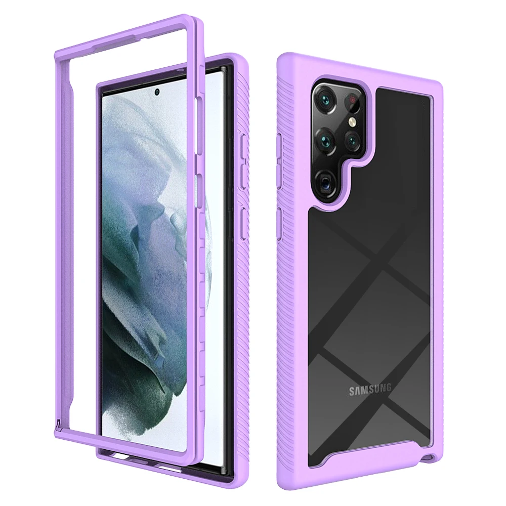 Custodia Per Samsung Galaxy S22Ultra S23 S23Plus S23Ultra 2 In 1 Cover Posteriore Antiurto Ibrida Per Samsung S22Plus S21 Fe
