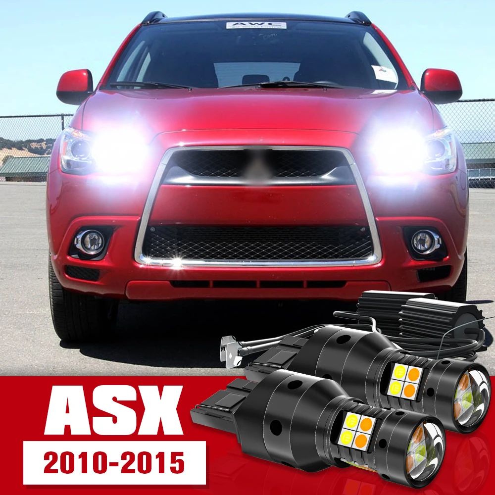 

2pcs LED Accessories Dual Mode Turn Signal+Daytime Running Light DRL For Mitsubishi ASX 2010-2015 2011 2012 2013 2014