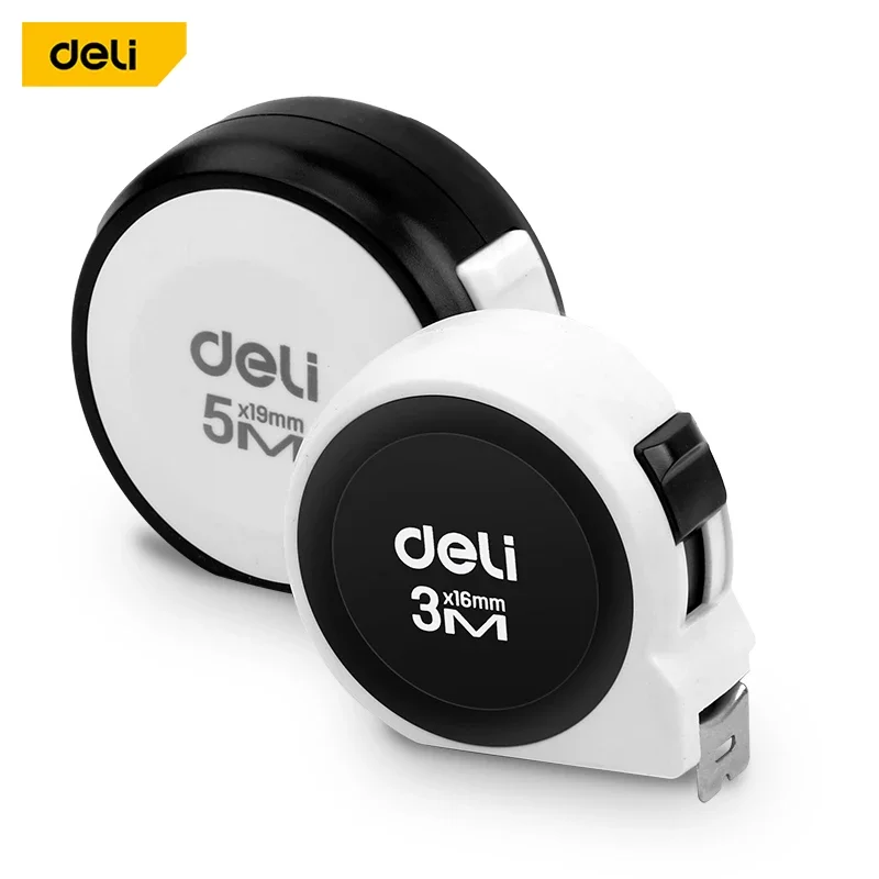 

Измерительная лента Deli 3/5 м, черная мерная рулетка из стали, многофункциональный бытовой измерительный инструмент для деревообработки