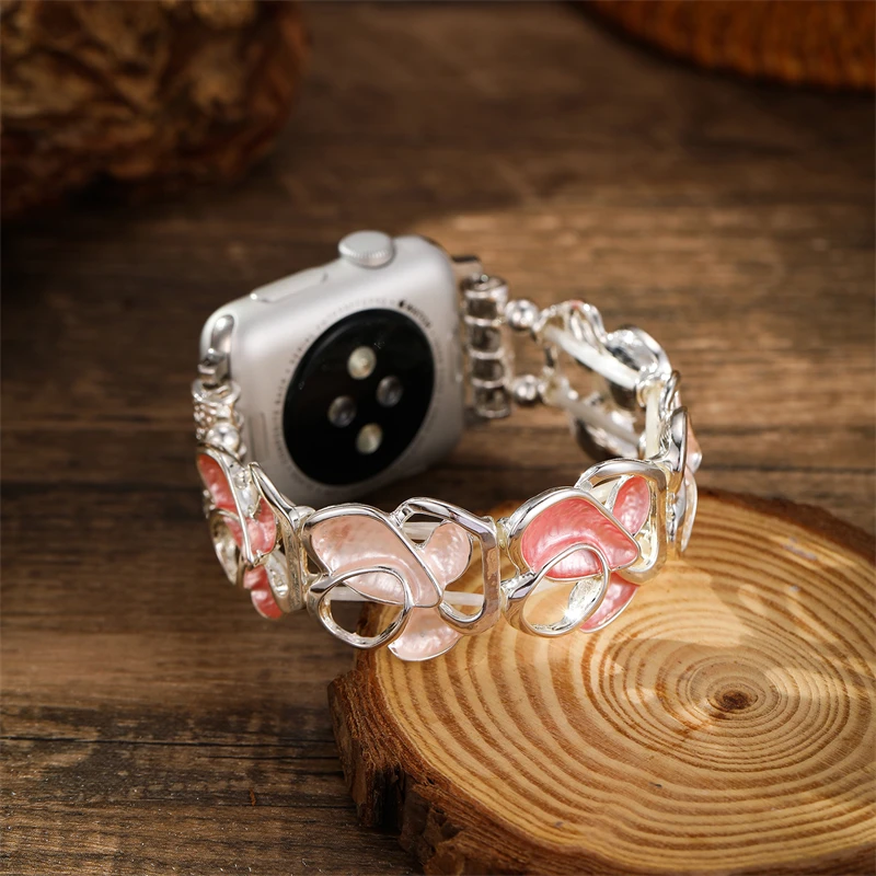 Elegant Metal Elastic Bracelet - Women's Strap