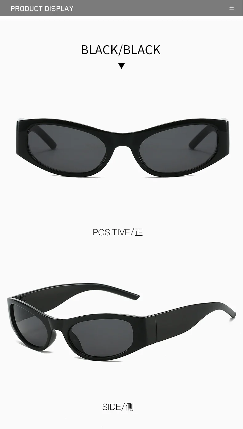 2er-Pack Kleine Y2K-Sonnenbrillen für Herren, Neue Trendige Marken-Designer-Quadratbrillen für Damen, Futuristischer Stil, Fahrrad-Eyewear – Detail 10