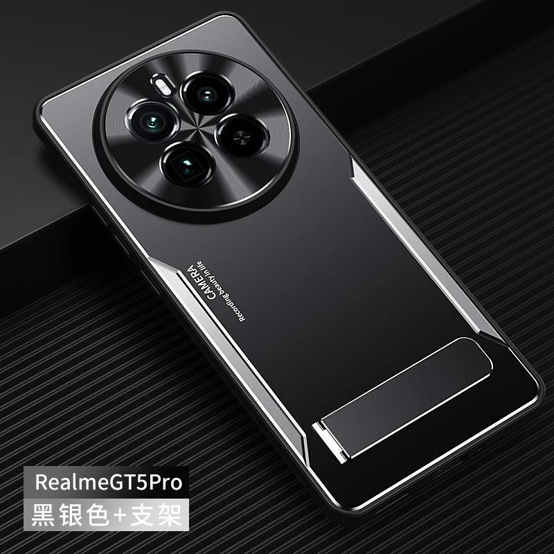 Luxury Metal Bracket Shockproof Protective Case with Soft TPU Bumper