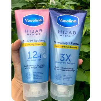 Vaseline Cooling Body Lotion 180ml All Day Radiant 12 Hours Perfume Tech Omega Night Renew Nourish Sunscreen Brighten Skin Care