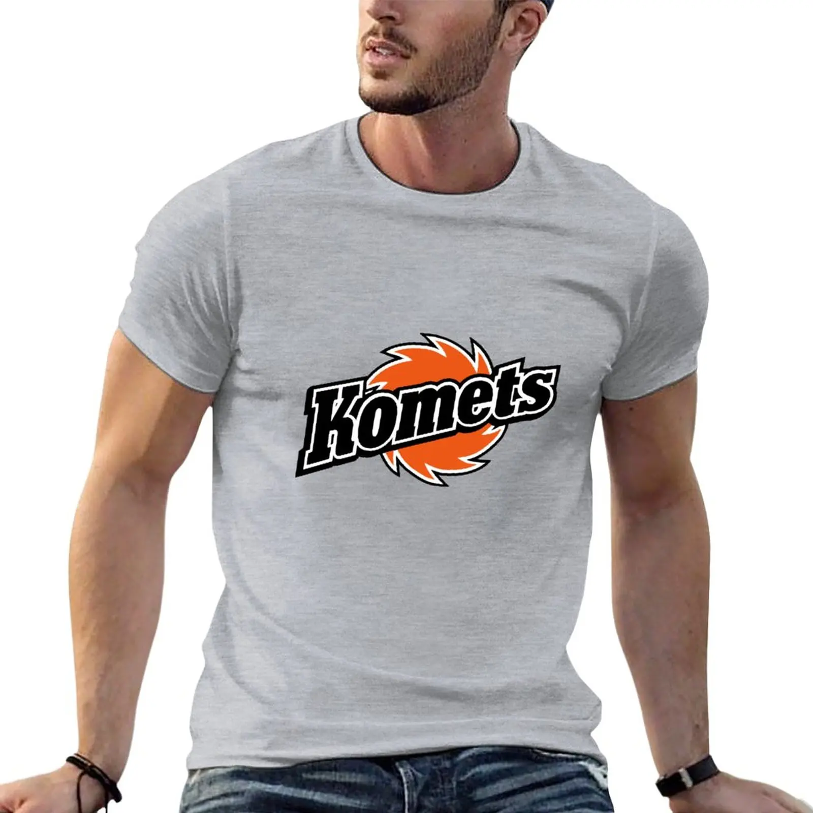 Хоккей Komets, футболка Merch, свитшот, винтажная одежда, футболки, мужские спортивные футболки для фанатов, мужские футболки с графическим принтом аниме