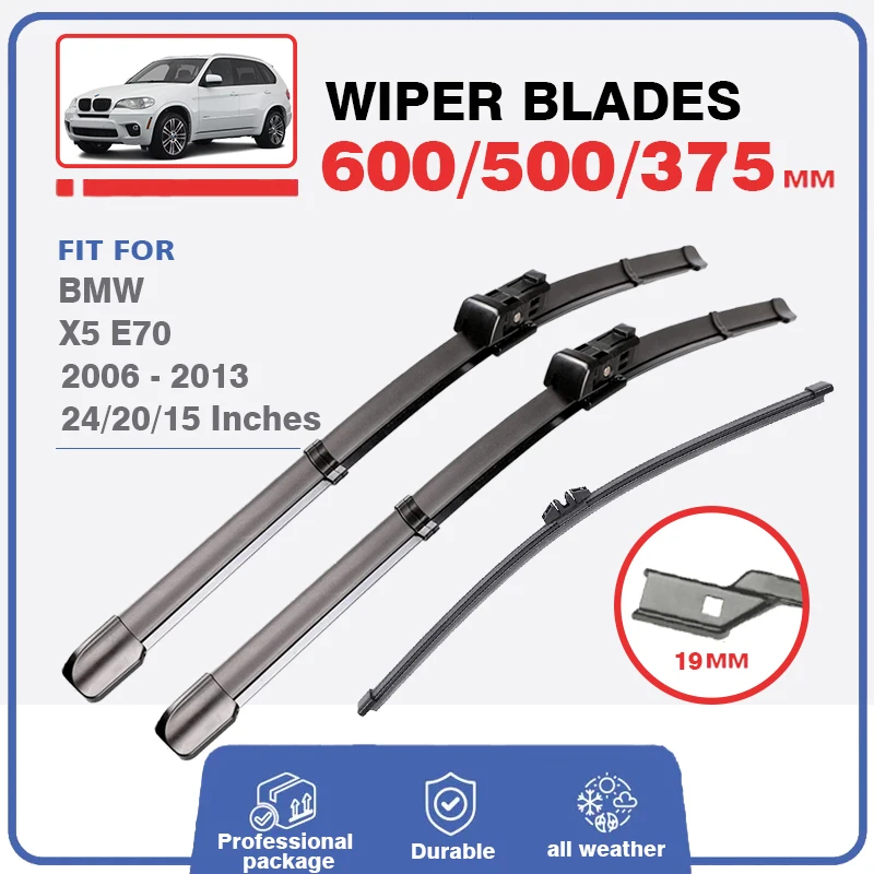 Front Rear Wiper Blades Set For Bmw X5 E70 20062013 Windshield
