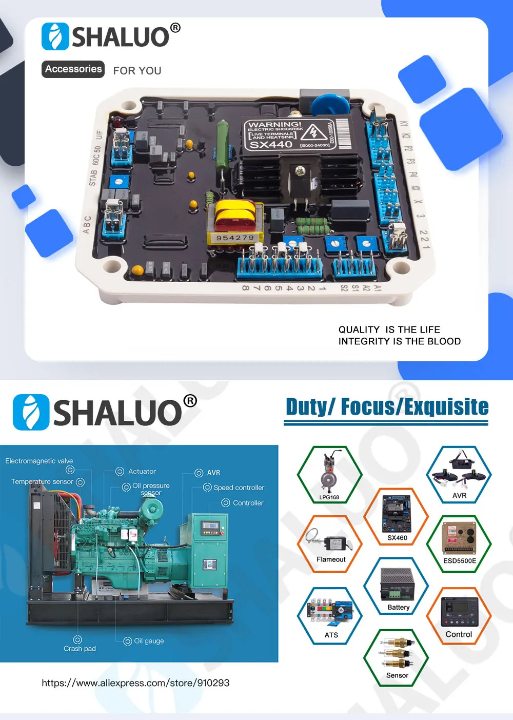 AVR SX440 Módulo de controle de excitação
