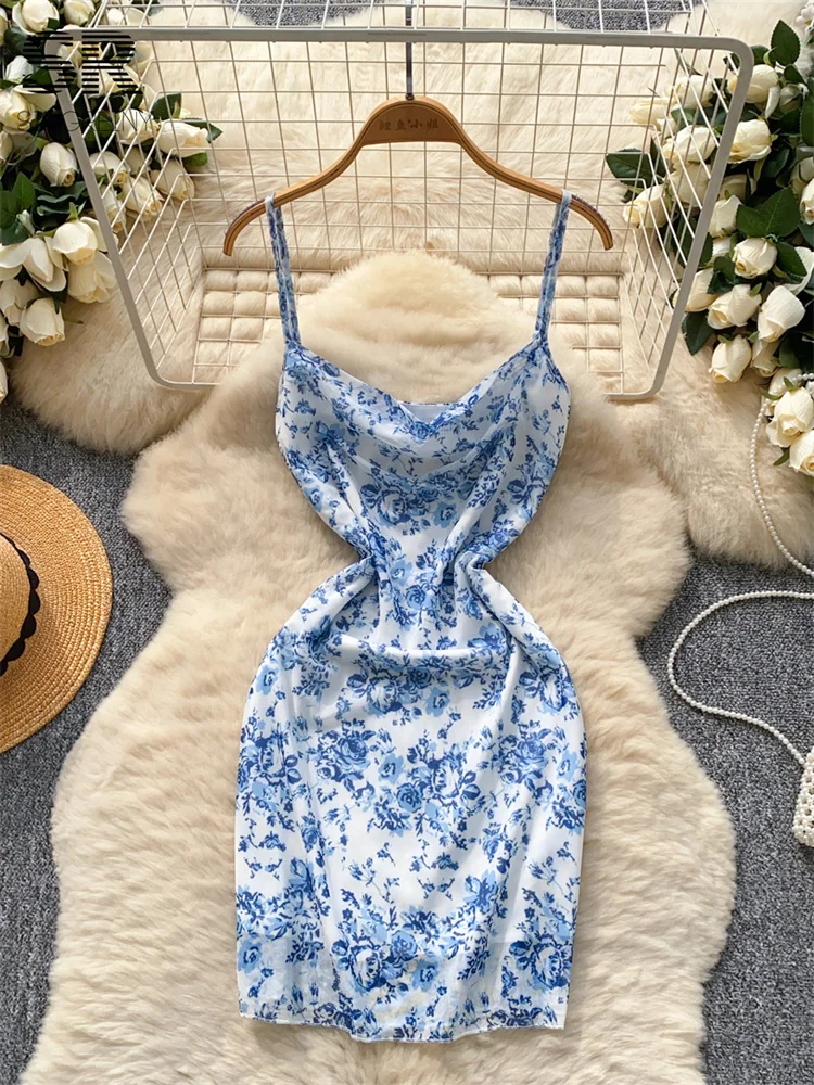SINGREINY Women Vintage Floral Dress Sleeveless Swinging Collar Senior  Sundress Summer Slim Print Sexy Bodycon Party Dresses - AliExpress 200000345