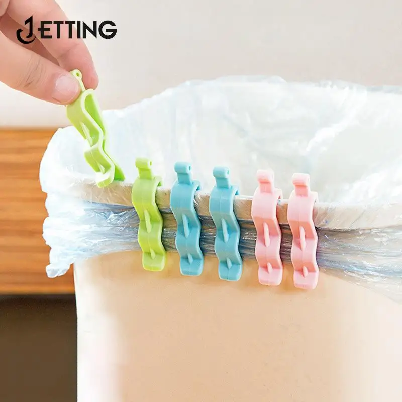 3Pcs/set Practical Garbage Trash Bag Clip Home Organizer Non-Slip Waste Bin Bag Dustbin Clamp Trash Can Retaining Clip