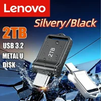Lenovo 2TB USB 3.2 Flash Drive High Speed Type-C Interface Dual-Use Flash Memory 128GB 512GB 1TB Stick For Mobile Phone Computer