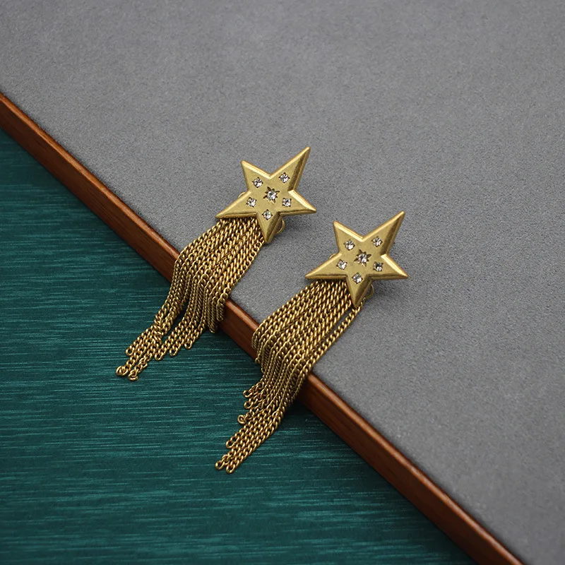 

Spanish niche order long star tassel earrings