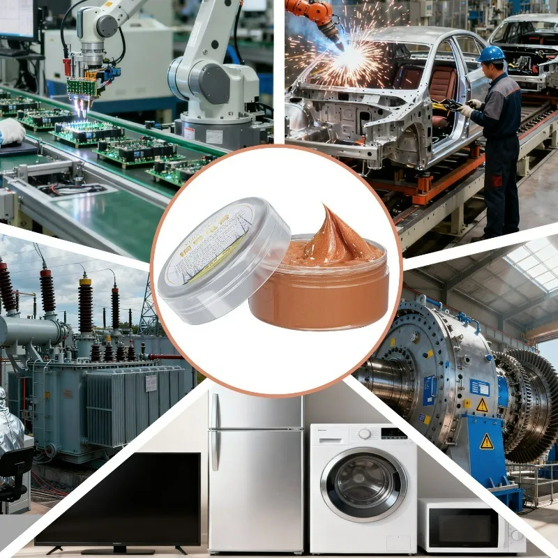 Copper Conductive Grease High Temperature & Waterproof Lubricant for Automotive Wire Harness Battery Terminals Anti-Corrosion