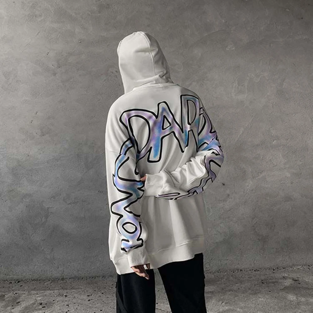 

Hip Hop American Street Trend Rock Gothic Big Graffiti Printed Sweater Cardigan Jacket Men Men Fashion Hoodie Tattoo Chicano