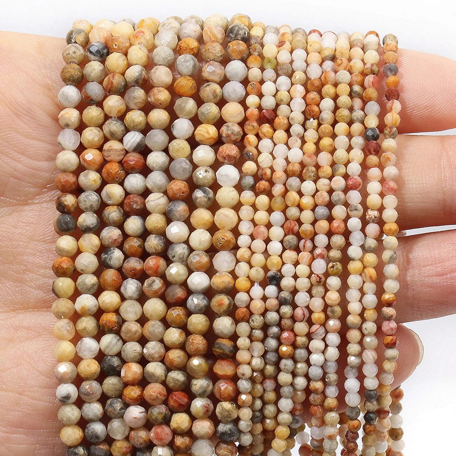 Faceted Yellow Gemstone Spacer Beads 6