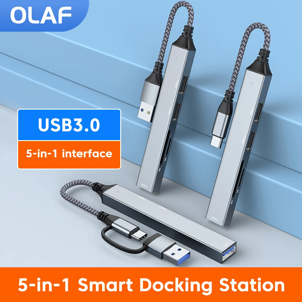 

Док-станция 5-в-1 USB Type-C для SD/TF-карт памяти