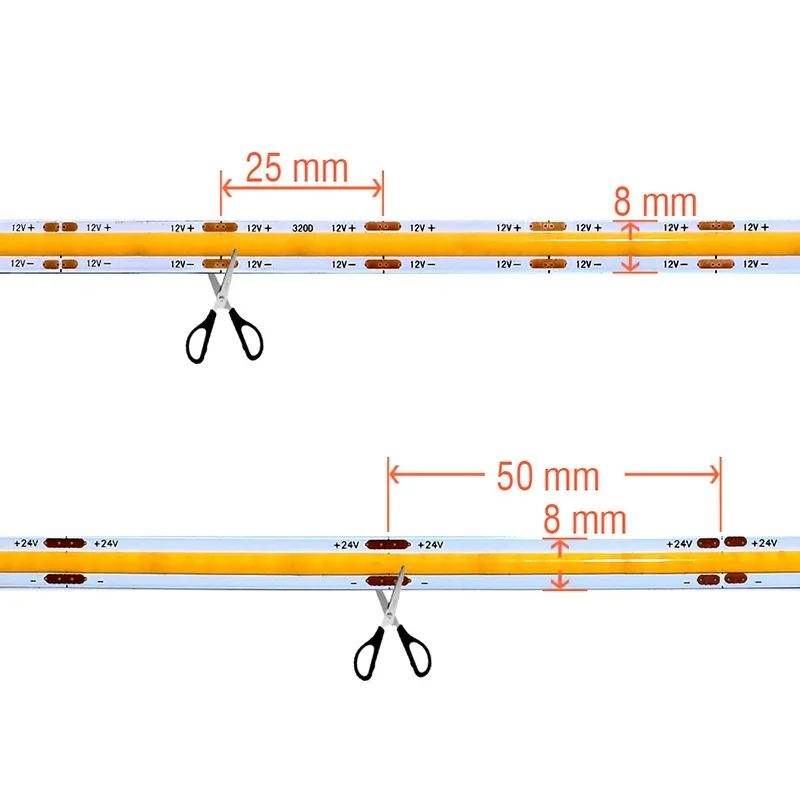 LED light bar 320leds 480leds COB Strip 12V 24V Warm White Red Mars Green Ice Blue Golden Yellow Pink Home Soft 11